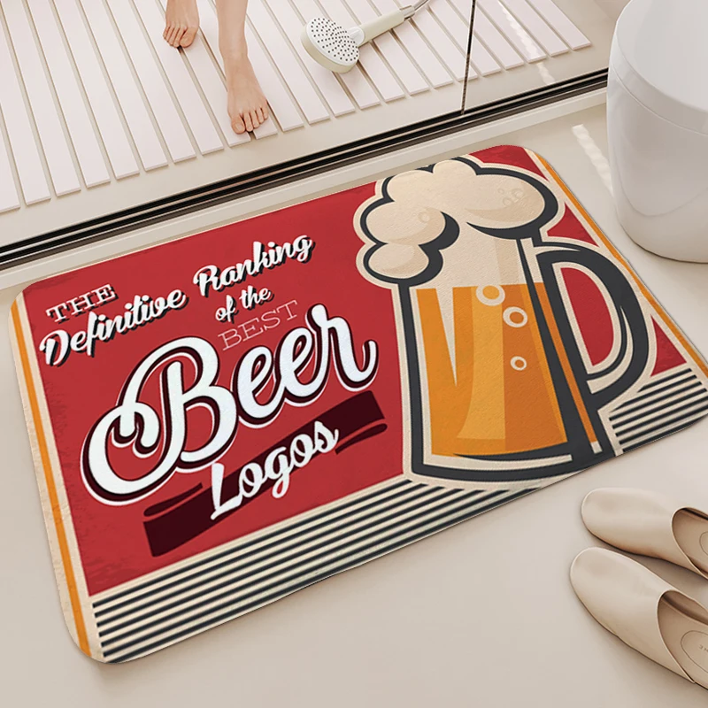 

Modern Veranda Home Decoration Beer Non-slip Mat Veranda Floor Mat Kitchen Treadmill Rugs Room Decorating Items Bathroom Carpet