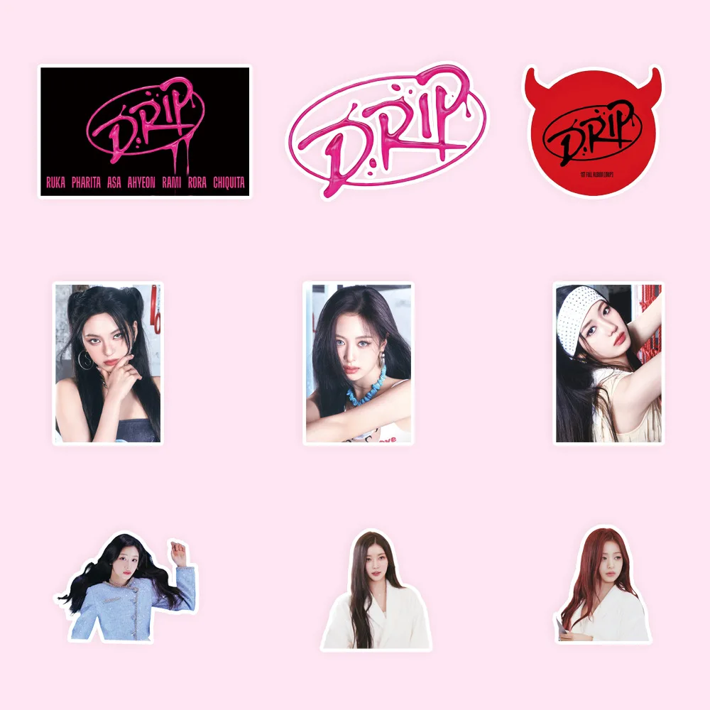 96PCS KPOP BabyMonster Album DRIP Sticker AHYEON HARAM RORA PHARITA Member Photo Phone Notebook Luggage DIY Stickers Fans Gift