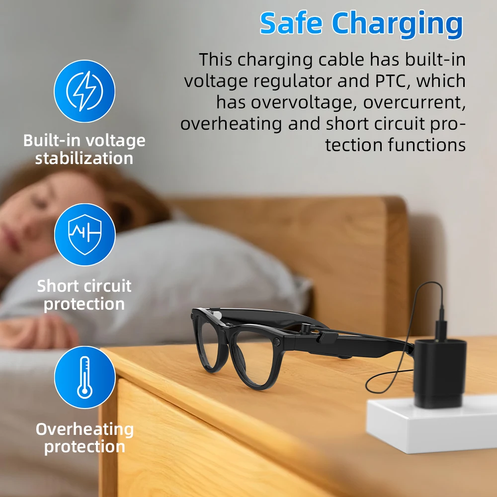 Kabel magnetyczny Hibloks do ładowania okularów Ray-Ban Meta Wayfarer Skyler Headliner (GEN1 GEN2) i okularów Oakley HSTN, akcesoria do okularów