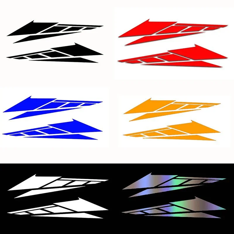 

1 Pair Motorcycle Tail Box Decals Motorcycle Decorative Sticker Reflective Anti Scratch Waterproof Stickers Motorbike Ornament