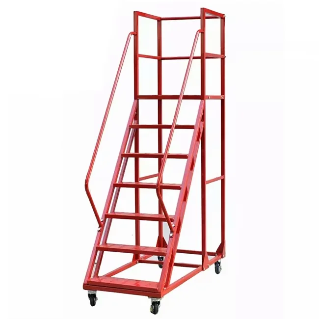 

TLF High Qulity Industril Design Mobile Pltform Ldder with Crbon Steel Belt Wheels for Picking on Wrehouse Receipts