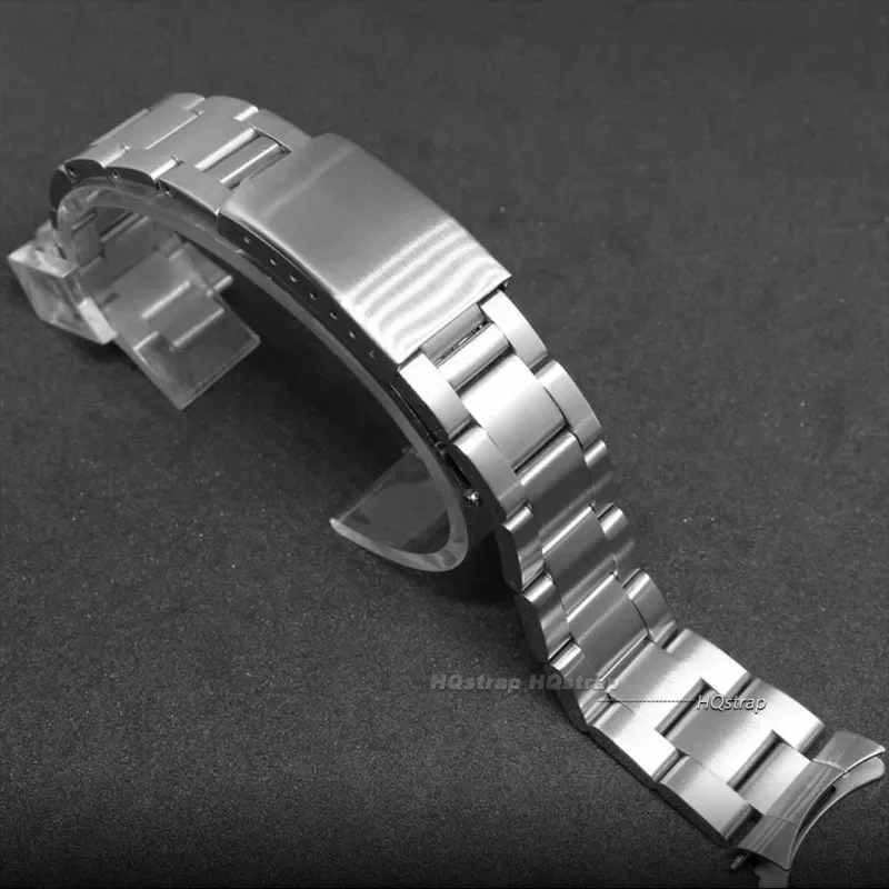 Stainless Steel Watchband for Rolex 18mm 19mm 20mm 21mm Men Sport Band for Oyster Curved End Replacement Metal Bracelet