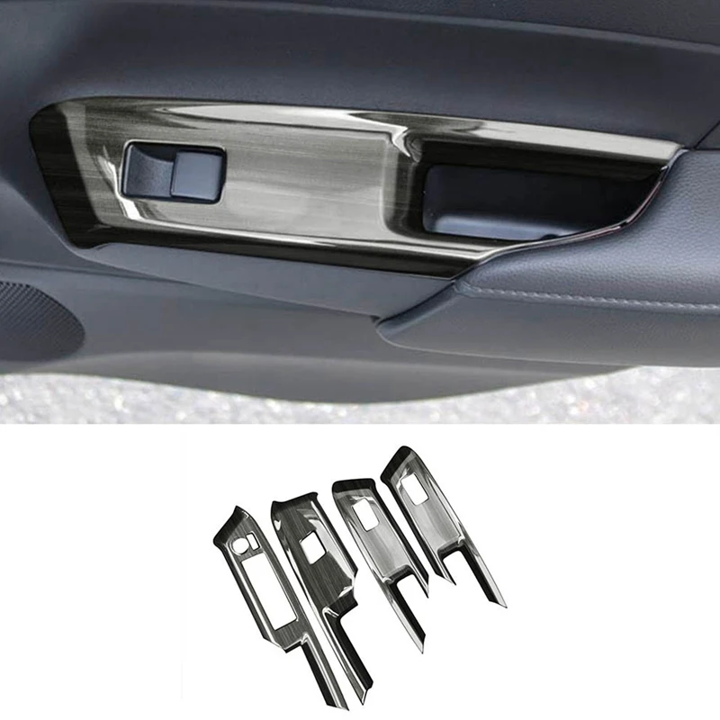 Inner Door Handle Armrest Window Glass Lift Botton Swtich Panle Cover Car Accessories For Toyota Aqua 2021 RHD