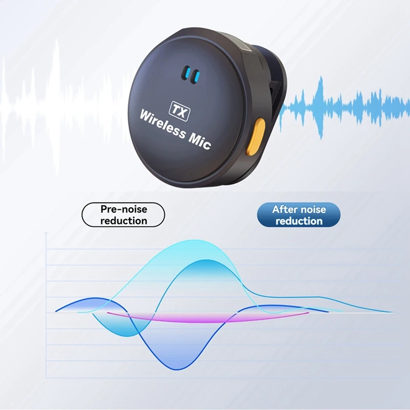 Drahtloses Lavalier-Mikrofon mit magnetischem Design und Rauschunterdrückung für iOS- und Android-Audio-Videoaufzeichnung