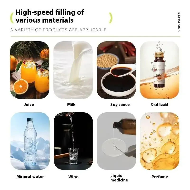 

Small Automatic Single-Head Magnetic Pump Filling Machine For Quantitative Beverage Essential Oil Oral Liquid Alcohol Desktop