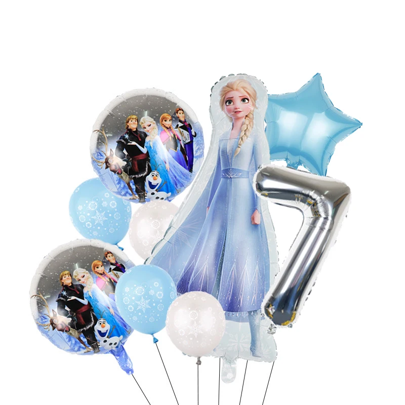 Disney Frozen Birthday Party Snow Queen Birthday Decoration Supplies Tableware Set Cup Plate Balloon Banner Backdrop Girl Event