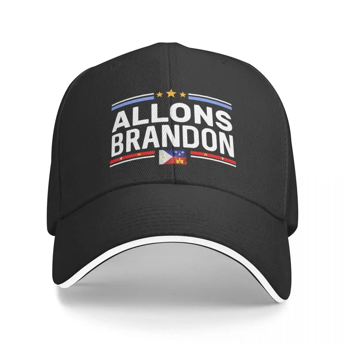 Allons Brandon Louisiana Acadiana Flag American Flag Lets Go Brandon Baseball Cap Brand Man cap Ball Cap Golf Hat Mens Women's