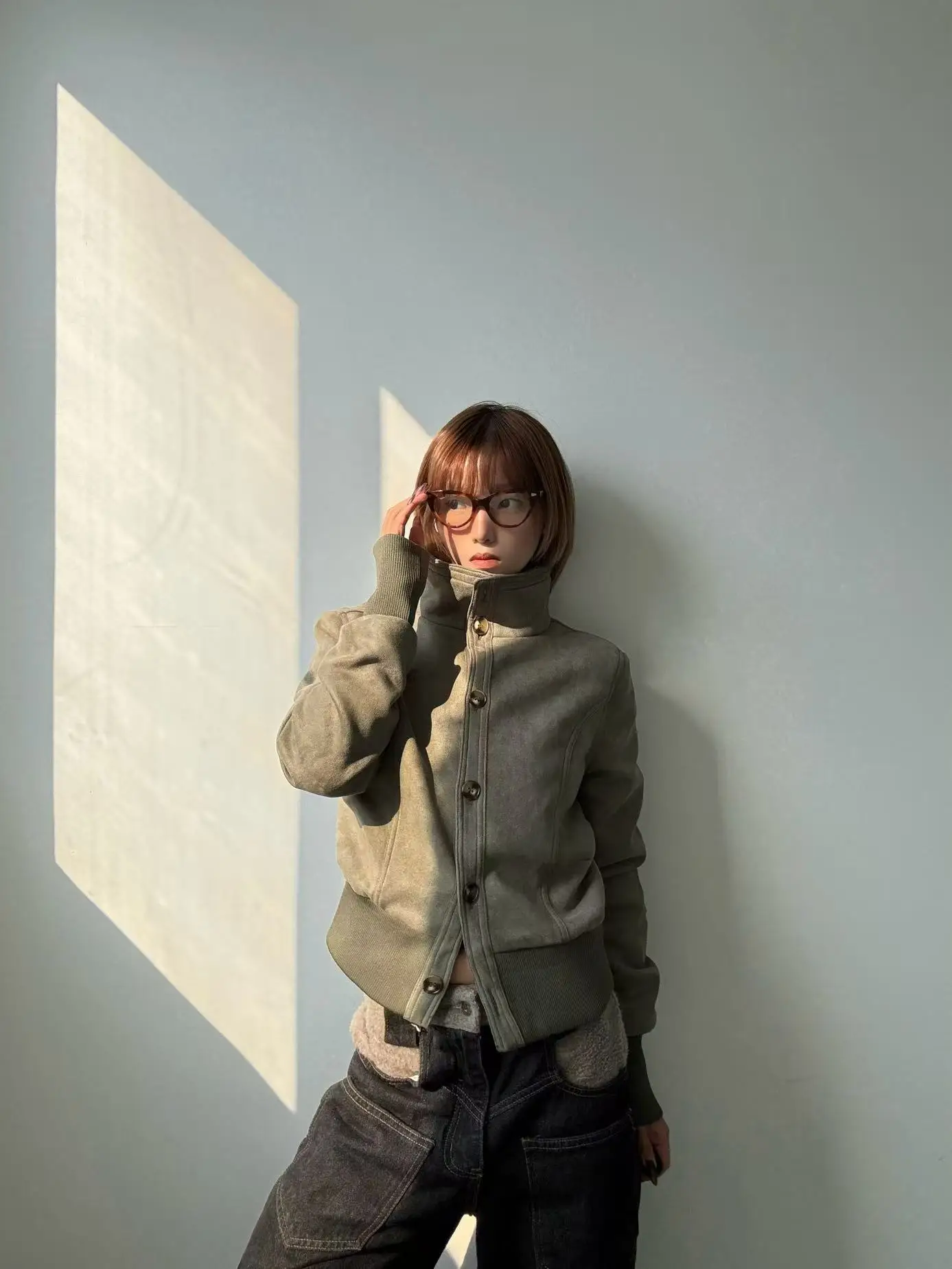 Manteau polyvalent amincissant en daim pour femme, style TheLike Original Development, collection Printemps, idéal pour les trajets quotidiens