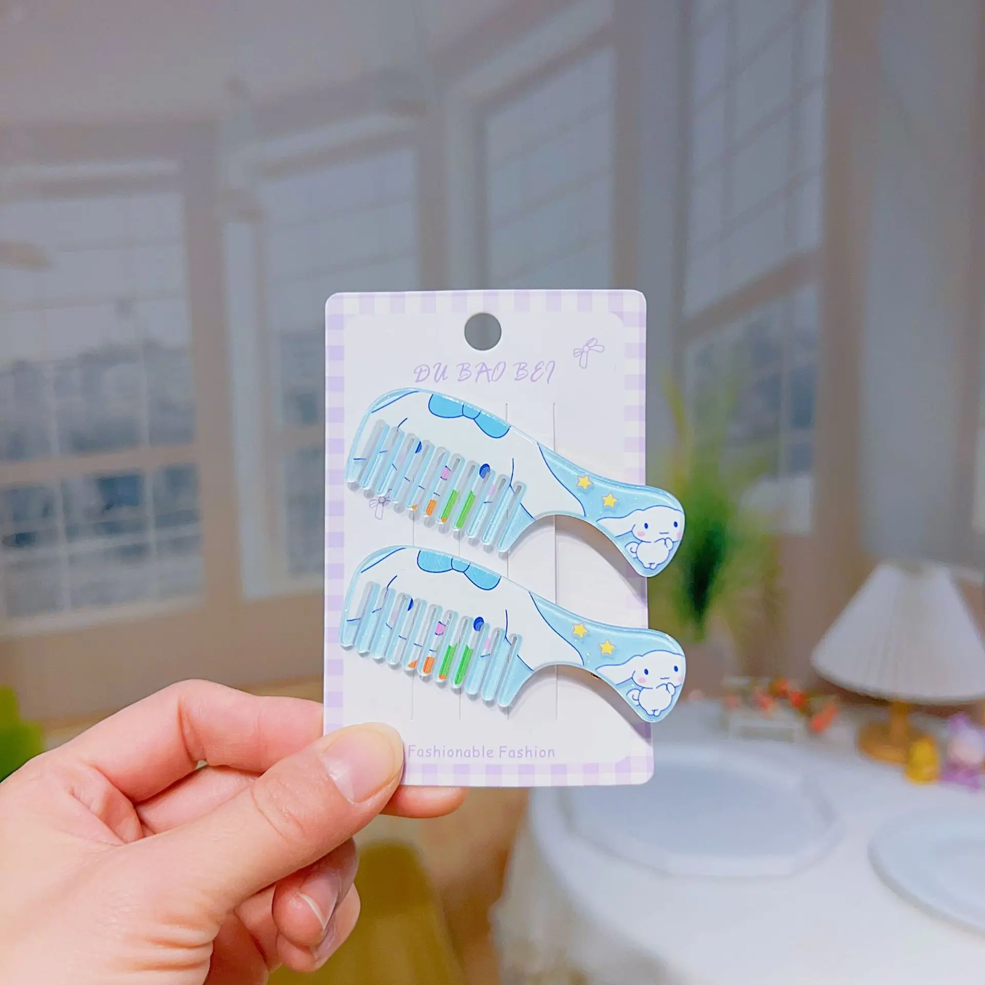 for Hello Kitty cute hairbrush hair clip everything sweet clear bangs clip cartoon girl broken hair side hair clip