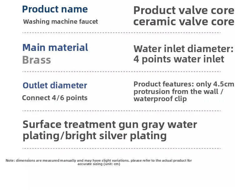 Wasseraufschlagventil für Wasserhahn aller Kupferwaschmaschinen, aufsteckbare Wasserdüsengelenk, Trommel automatisch 46-Punkte universell