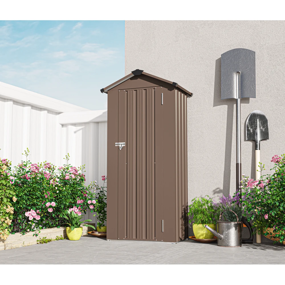 سقيفة تخزين حديدية عالية الجودة تصميم مقاوم للماء للتخزين في الهواء الطلق ورقة قوية للتخييم والحديقة في موقع البناء للاستخدام المنزلي