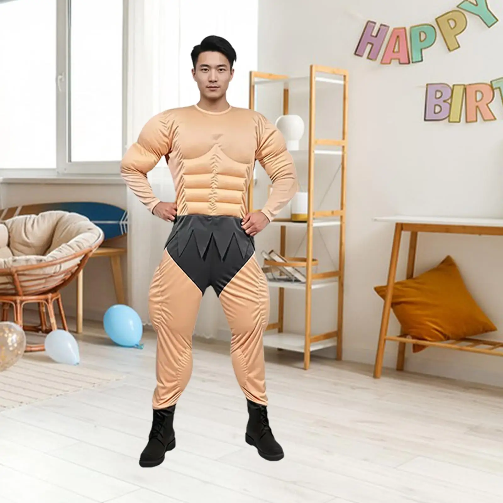 

Мужской комбинезон-мультиплексор в стиле бодибилдера для вечеринок, карнавалов и тематических мероприятий