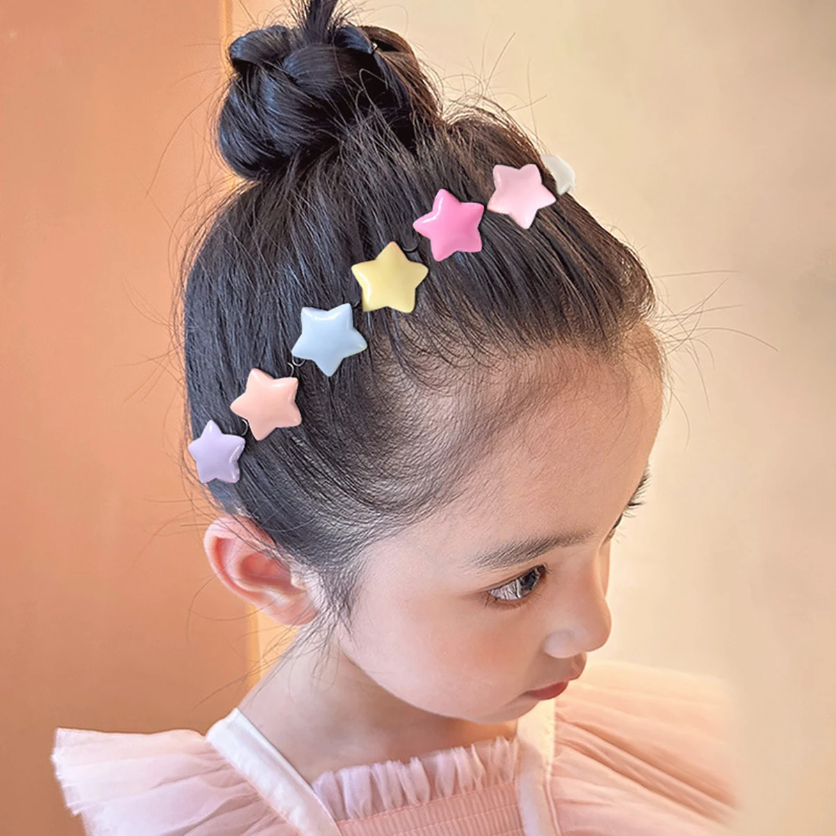 1/3pcs New Y2k Star Children Colorful Hair Comb Broken Headband Hair Clip Cute cartoon Headdress Princess Girls Hair Accessories