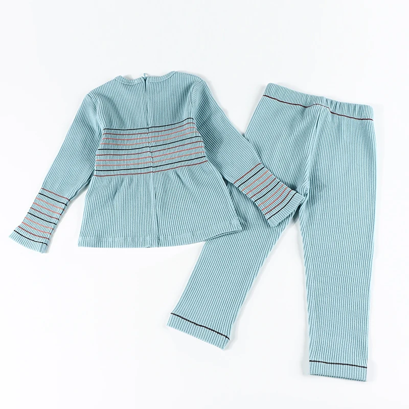 2024 baby top & pants new fall autumn winter ribbed cotton outfit family matching clothes boy & girls clothing long sleeve shirt