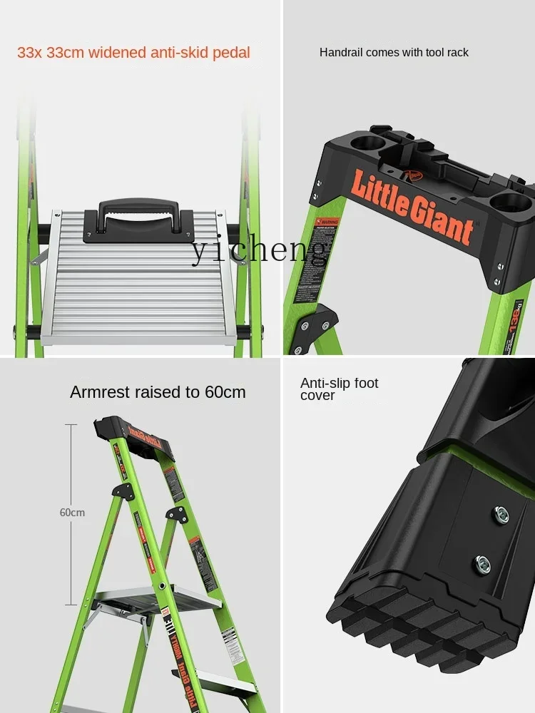 TQH Little Giant Ladder Household Multifunctional Folding Herringbone Ladder FRP Insulated Engineering Ladder Electrical Use