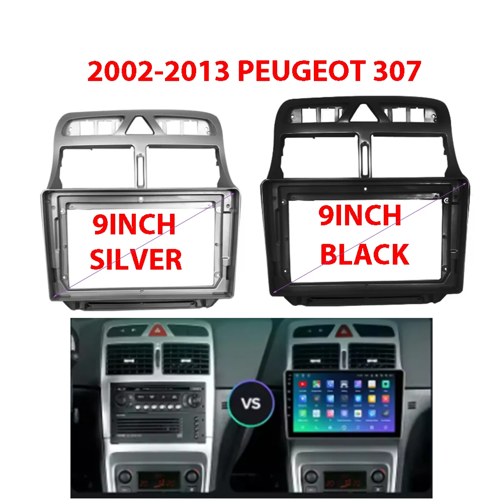 

For PEUGEOT 2007-2013 307 (9INCH) Car Radio Android Stereo audio screen multimedia video player navigation frame cables harness