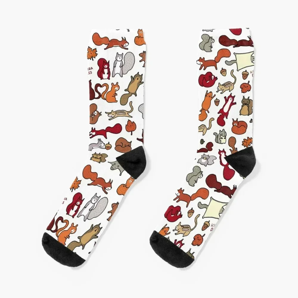 Squirrels in Fall Doodle Socks cool Toe sports funny gifts Climbing Socks Man Women's