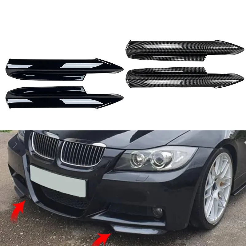 

2x For BMW 3 Series E90 E91 M-Tech 320i 330i Car Front Bumper Lip Side Splitter Spoiler Kit Fog Lamp Cover 2005 2006 2007 2008