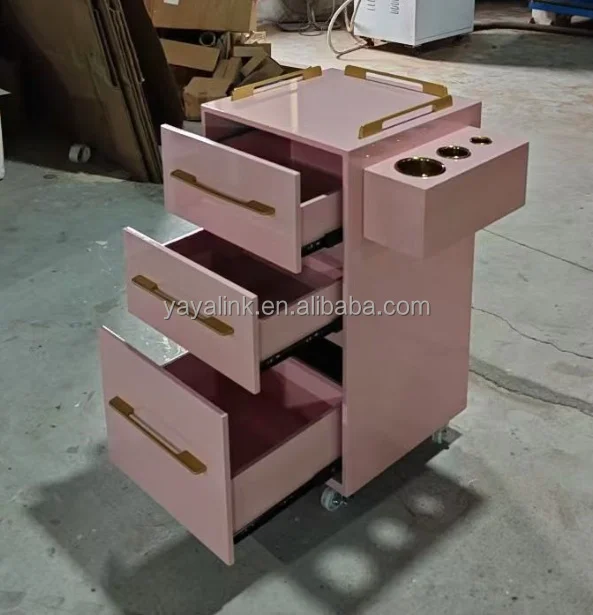 

Salon Professional Salon Furniture Plastic Beauty Carts Salon Display Trolley