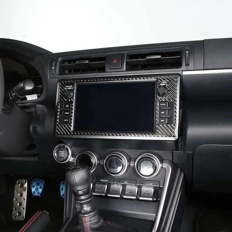 For 202022 Subaru BRZ Navigation Screen Screen Trim Frame Soft Carbon Fiber Interior Styling Accessories Navigation Screen Bezel