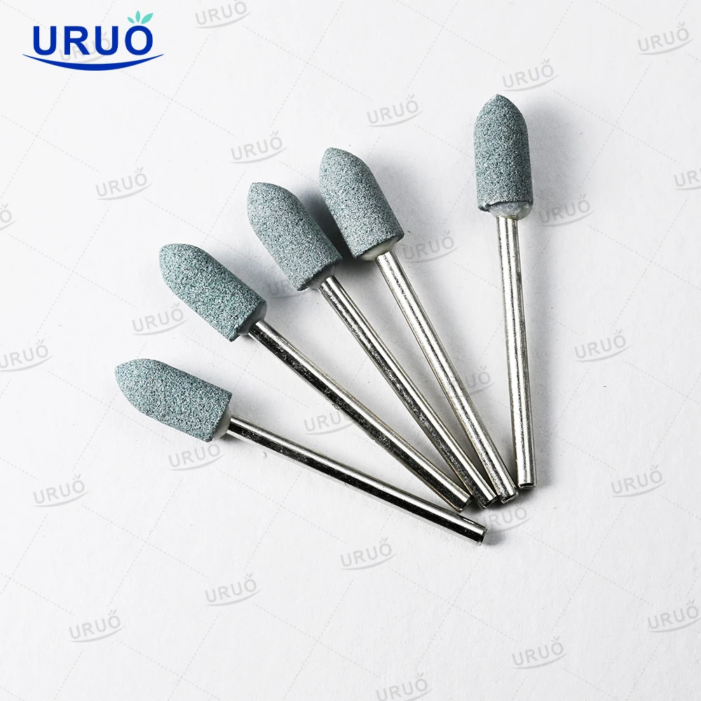 100pcs Green Stones for Contour Ceraminc 2.35mm HP Dental Mounted Stones Polishing Tools Medium Dentistry Grinding Materials