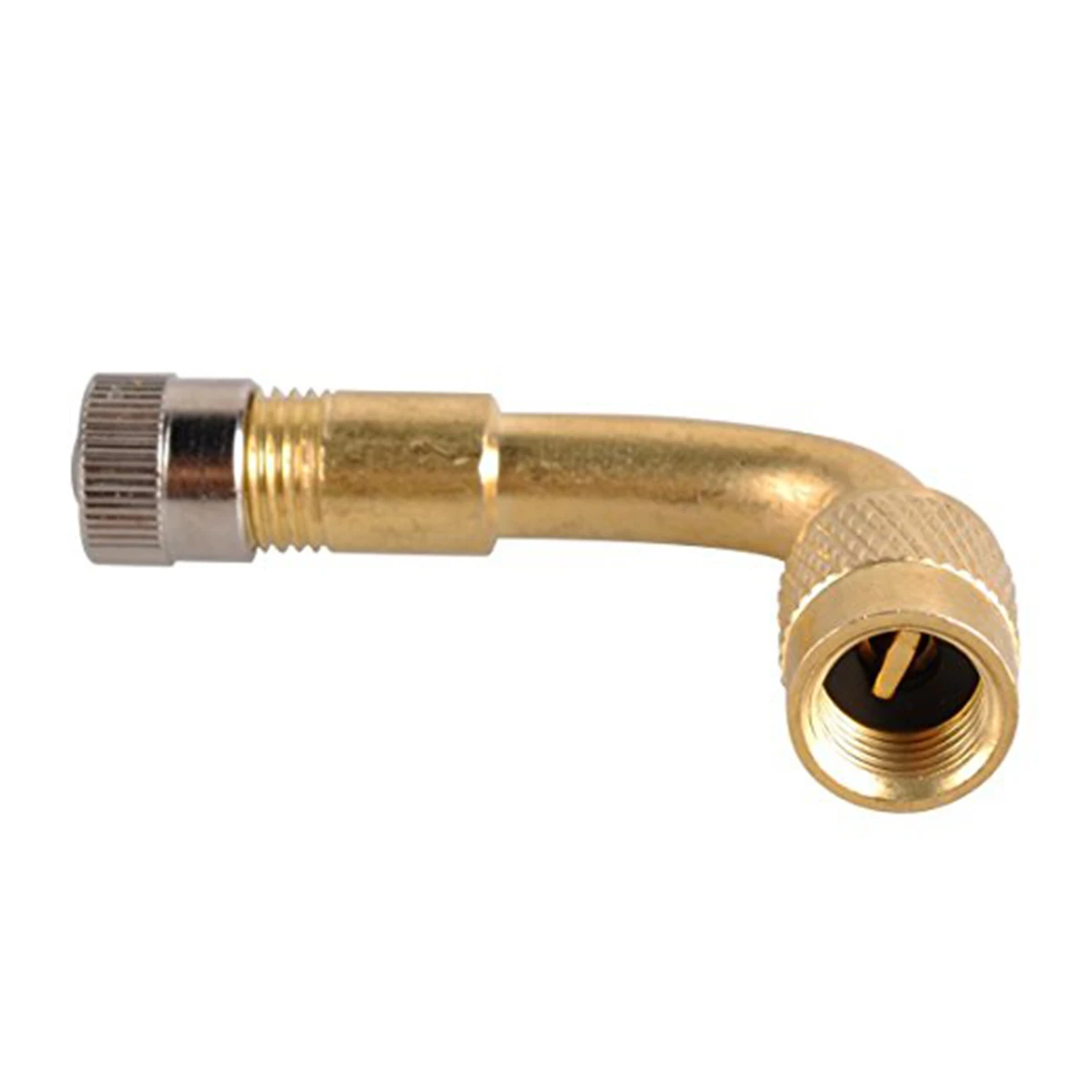 

4Pcs Stem Extension Adapter 90 Degree Angled Universal Valve for Car Motorcycle Bike with Metal Cap Inflation Deflation