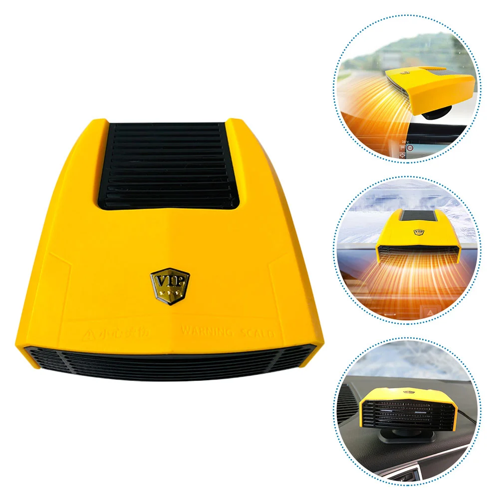 

Car Window Demister Heating Fan Heater Windshield Defroster Truck Yellow Abs Rotation