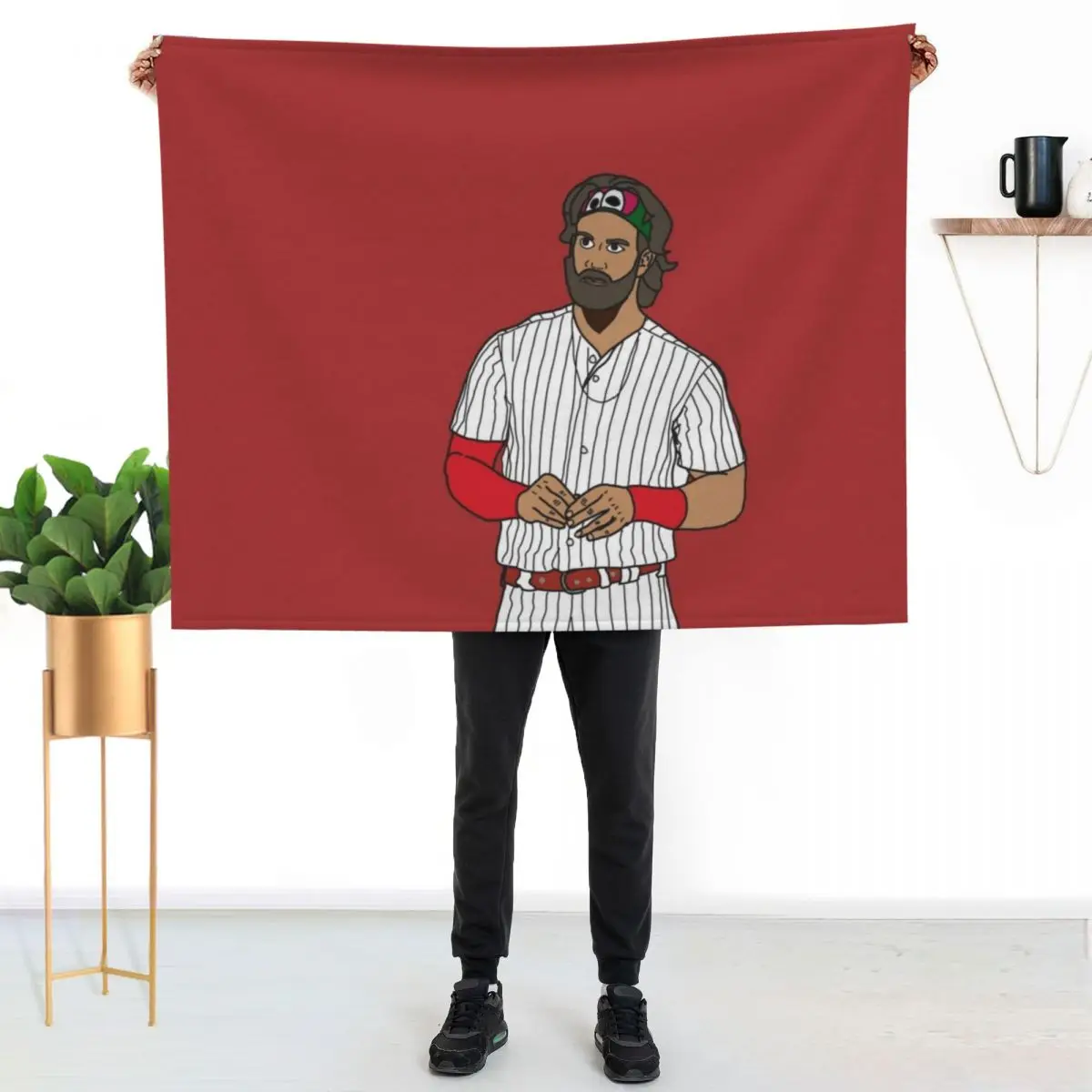 

Bryce Harper Throw Blanket Warm Napping Blanket for Office Couch Bed