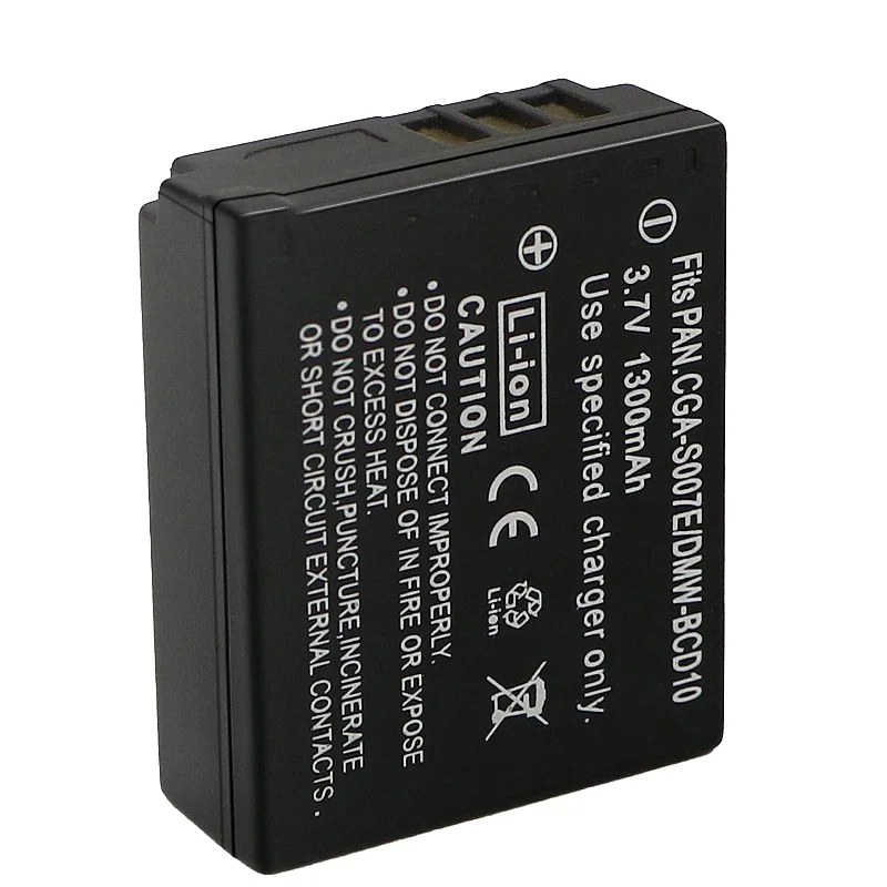 New CGA-S007 S007E S007GK DMW-BCD10 Battery for Panasonic Lumix DMC TZ1 TZ2 TZ3 TZ4 TZ5 TZ50 TZ15 Digital Camera