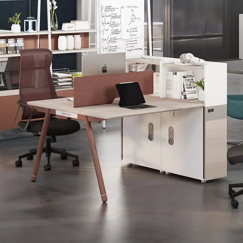 

Luxury Wood Office Desks Modern Design Storage Standing Work Computer Office Table Drawers Scrivania Salvaspazio Home Furniture