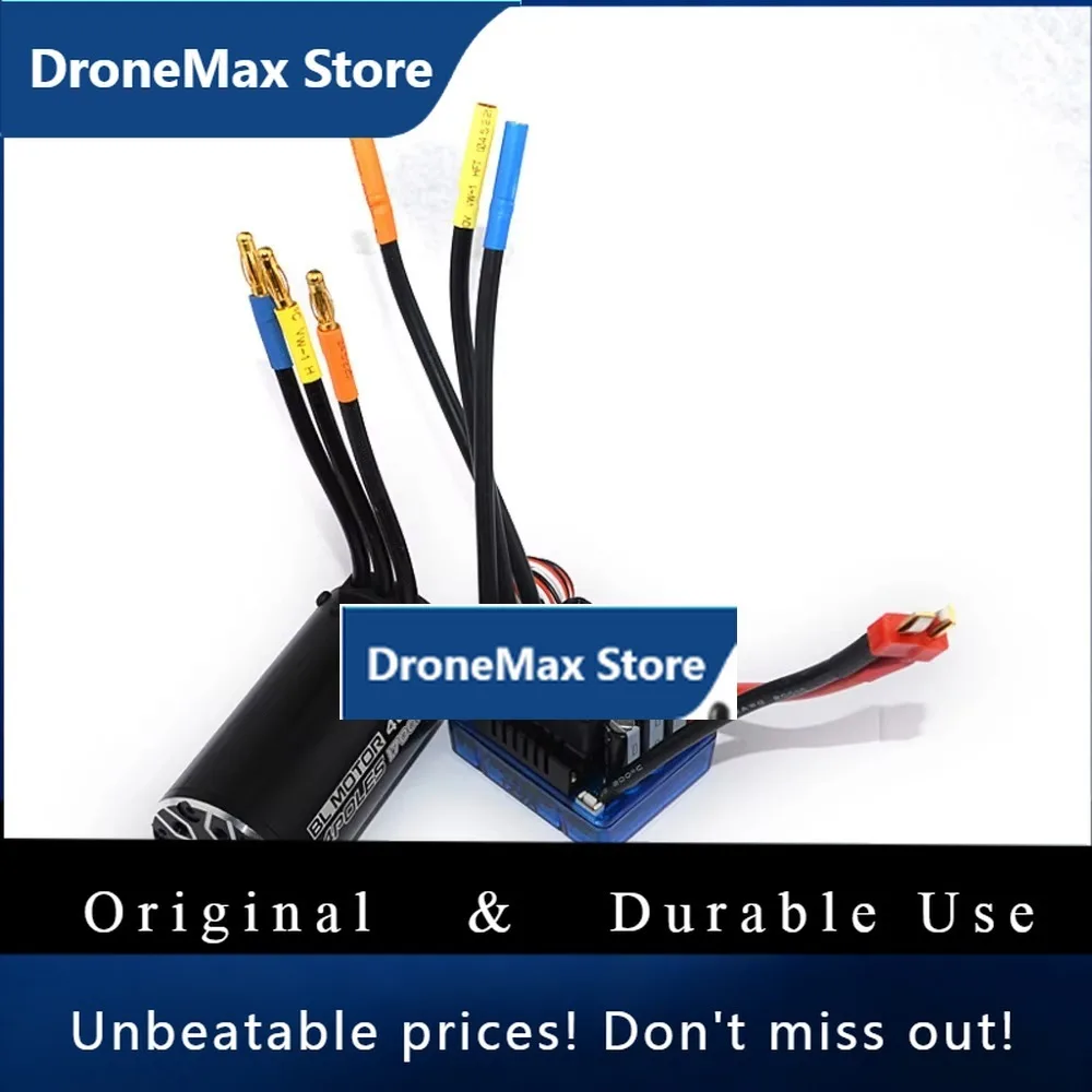 DroMaRC 4076 2250KV 2000KV 1700KV 1550KV Sensorless Brushless Motor 120A ESC With LED Programming Card Combo Set For 1/8 RC Car