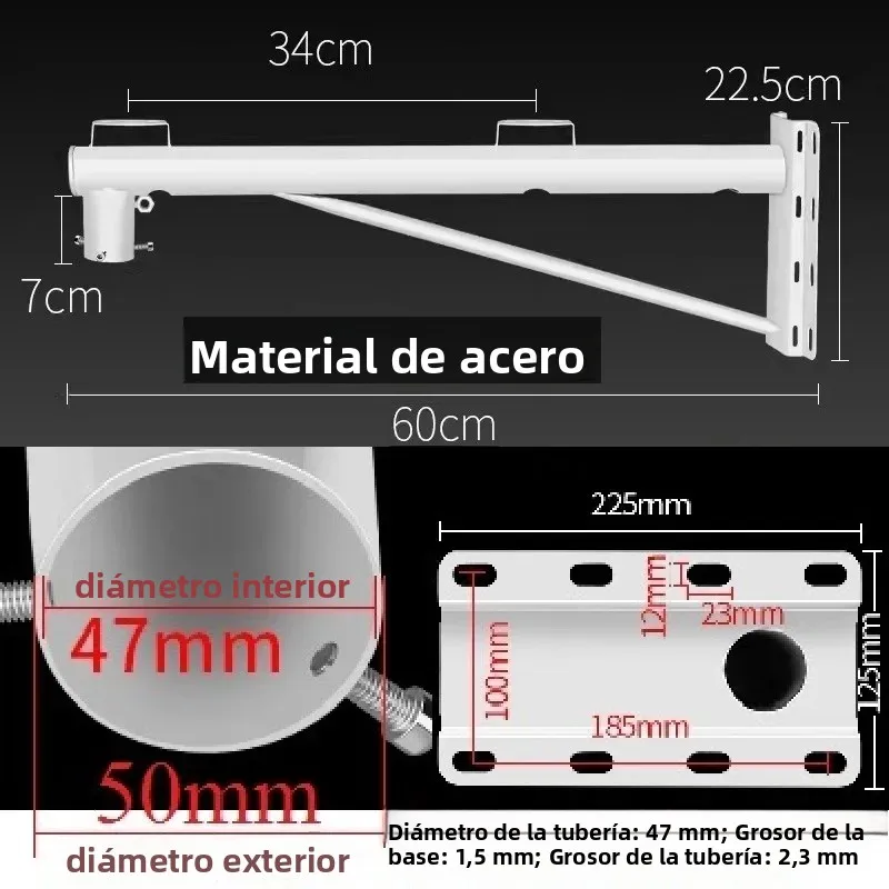Soporte de Montaje para Cámara de Vigilancia Hikvision Dahua, Tipo Domo, para Exteriores, con Abrazadera para Columna, de Alta Velocidad, Reforzado