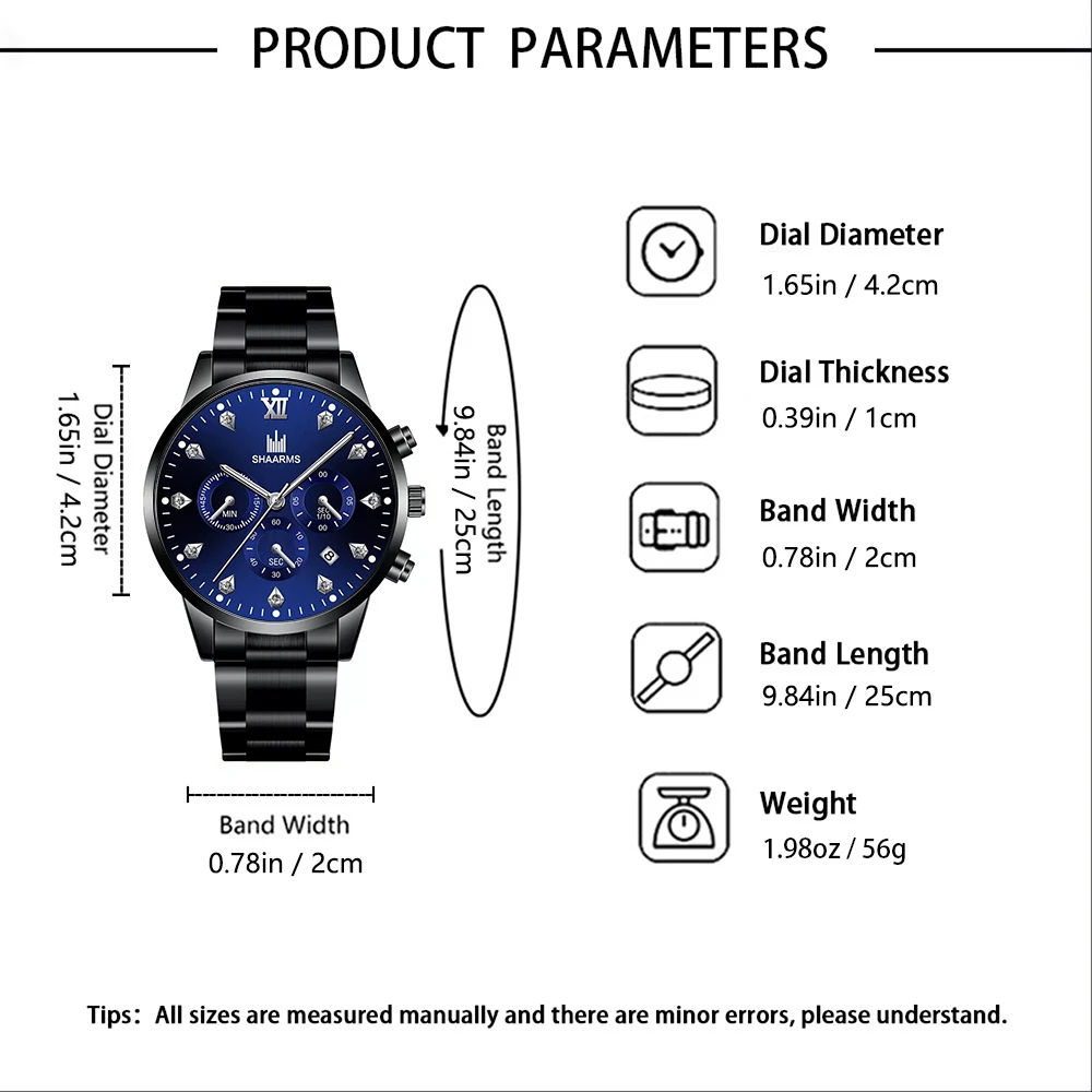 مجموعة ساعات مخصصة مكونة من 12 قطعة للرجال، هدية عيد ميلاد للارتداء اليومي