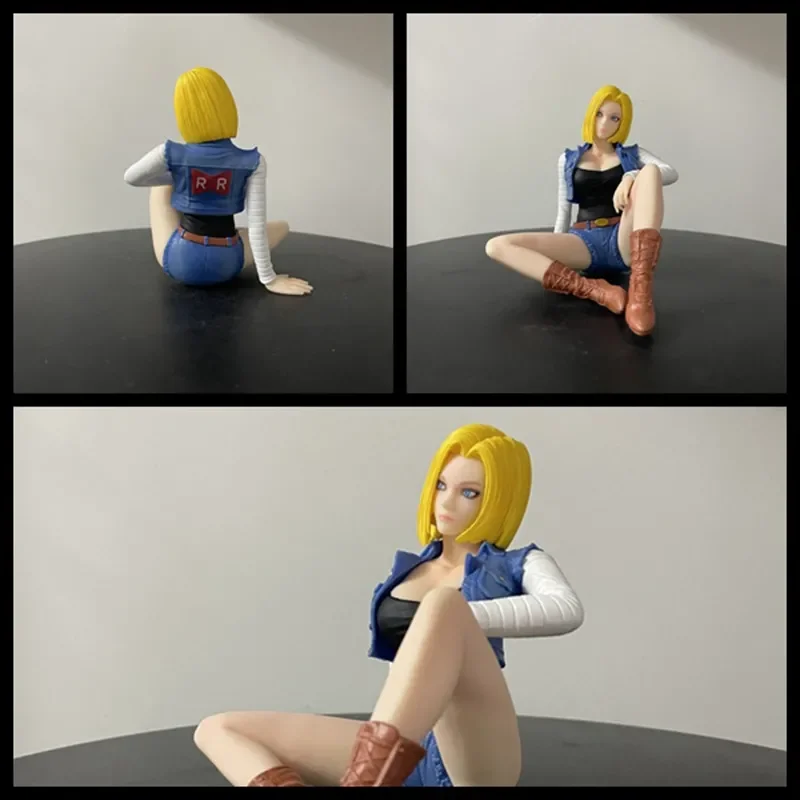

Dragon Ball Anime Android 18 Gk Figure 3rd Gen Sitting Pose Denim Outfit Anime Collectible Statue Desktop Decor Anime Fans Toys
