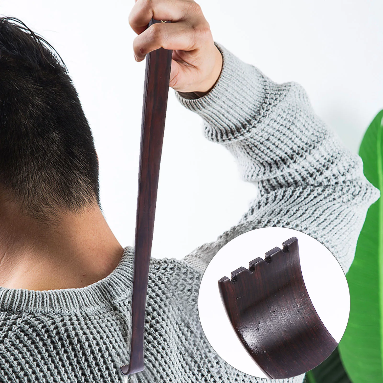 

2 шт. деревянный скребок для спины против зуда, массажер для релаксации, портативный инструмент для царапин с длинной ручкой для пожилых людей