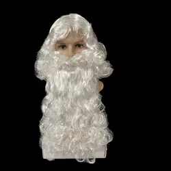 Santa Claus Long Curly Hair And Beard Set