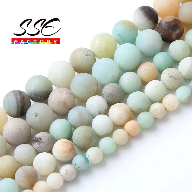 Natural Flower Amazonite Stone Beads For Jewelry Making Energy Healing Power Beads Diy Bracelets Necklaces 4 6 8 10 12mm 15