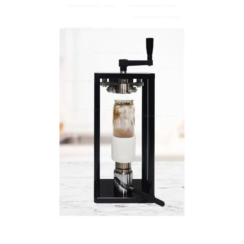 Small Home Manual Rotary Semi-Automatic Can Sealer for Soda Beer Juice Cans-for Plastic & Glass Beverages Paper Packaging