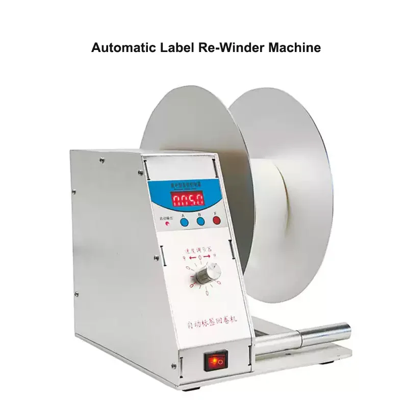 Barcode Label Rolling Sticker Rewinding Machine Automatic Label Re-Winder Rewinder Labeling Machine
