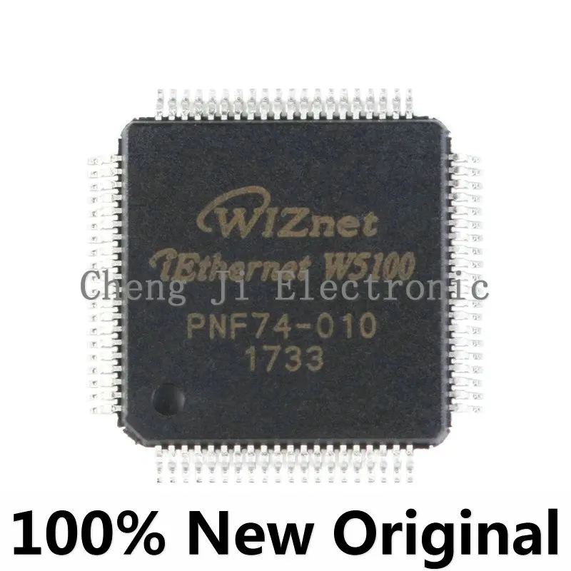 5PCS/LOT W5100、W5100S-L、LQFP80/LQFP48、Microcontroller chip Ethernet