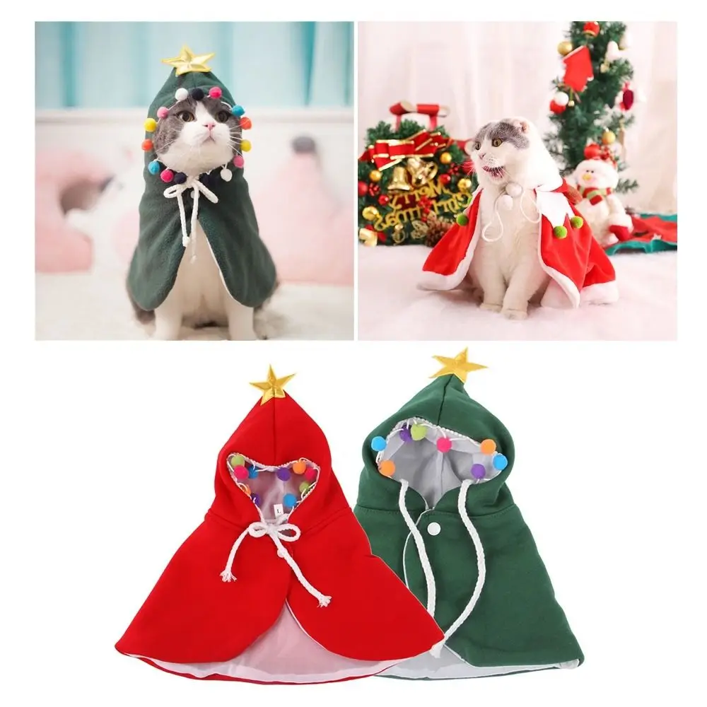 Christmas Decoration Dress Up Transformed Dog Cloak Windbreaker Pet Costume Dress Coat Cloak