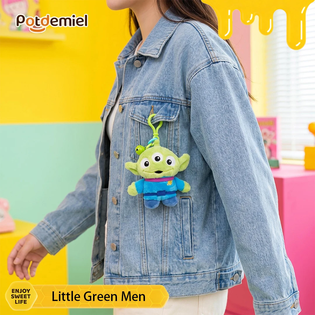 Potdemiel Disney Toy Story Alien Plush Key Charm Three Eyed Alien Doll Phone Charm Childrens Day Gift Bag Pendant Figure view 4