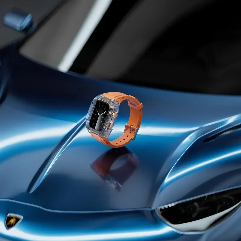 حافظة كمبيوتر + حزام لساعة أبل Ultra3/2 49 مللي متر 11 10 46/42 مللي متر سوار غطاء حماية شامل iWatch 9 8 7 6 SE 45/41 مللي متر 44 مللي متر #5