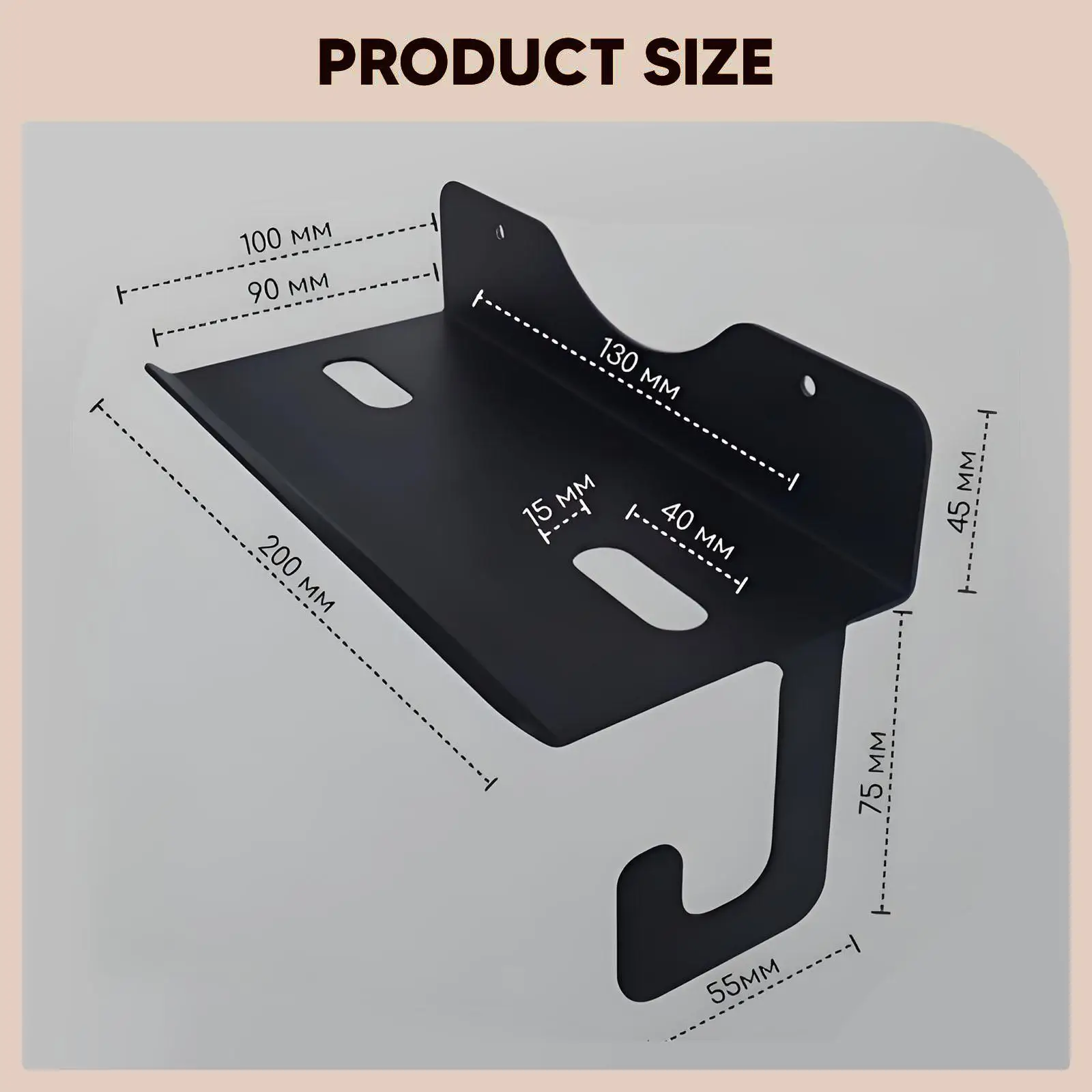 Jig Saw Wall Mount Bracket with Cord Hook Durable Iron Storage Rack Holder for Garage Organization
