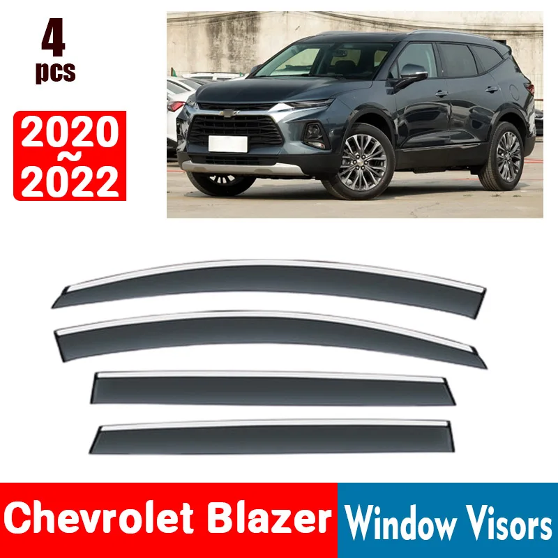 FOR Chevrolet Blazer 2020-2022 Window Visors Rain Guard Windows Rain Cover Deflector Awning Shield Vent Guard Shade Cover Trim