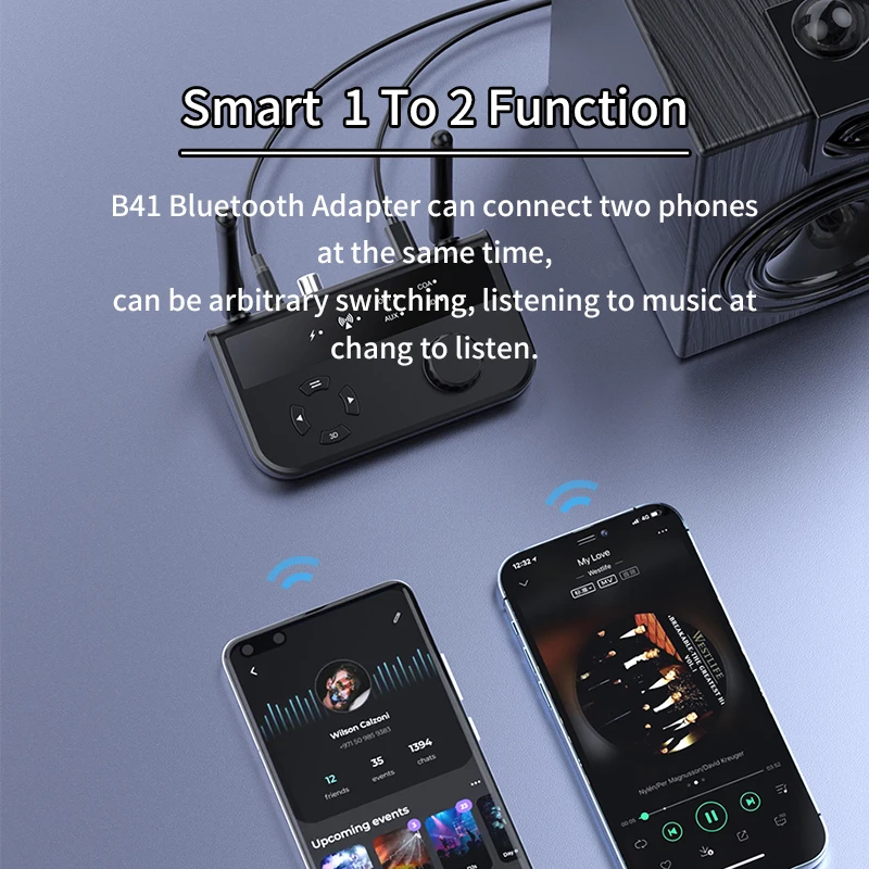 3D Stereo Bluetooth 5.3 Audio Receiver Optical/Coaxial/3.5mm AUX Analog Digital Signal Output Wirelss Adapter For Car Speaker