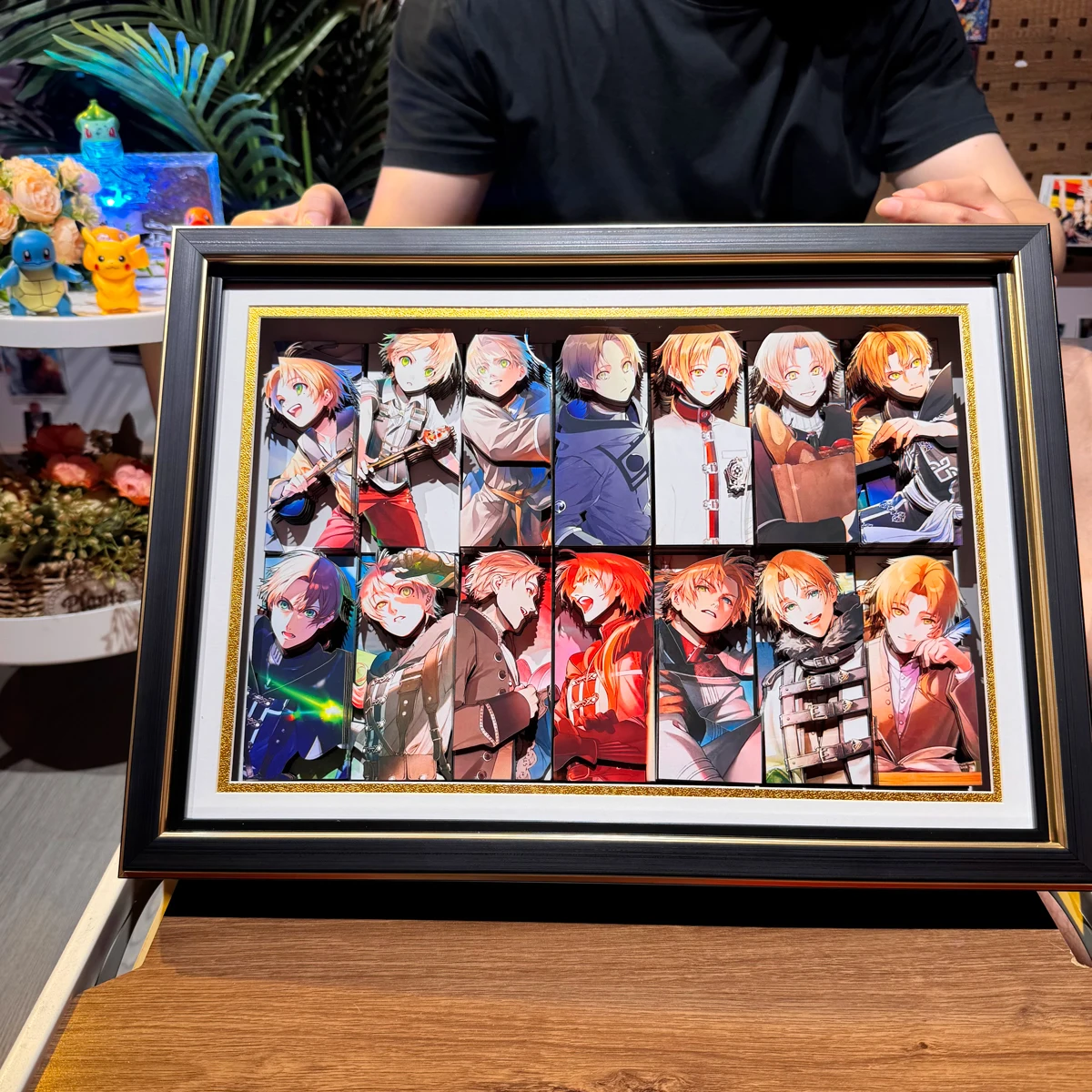 Anime Mushoku Tensei Werkloze reïncarnatie 3D handgemaakte kunst schilderij schattige Rudeus Greyrat ‌   Figuur Desktop Ornamenten Fan Gift