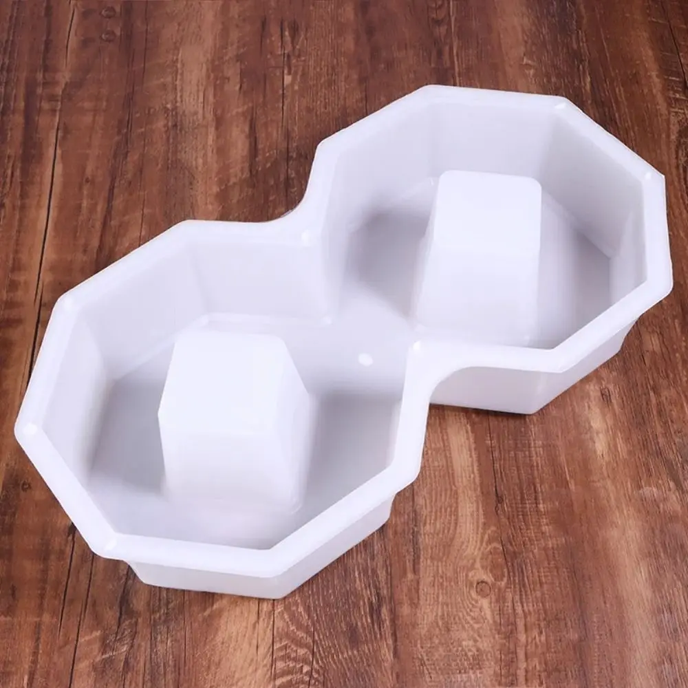 1Pcs 8 Shape Paving Brick Mould Double S Reusable Stepping Stone Paver Plastic DIY Concrete Path Maker Mold