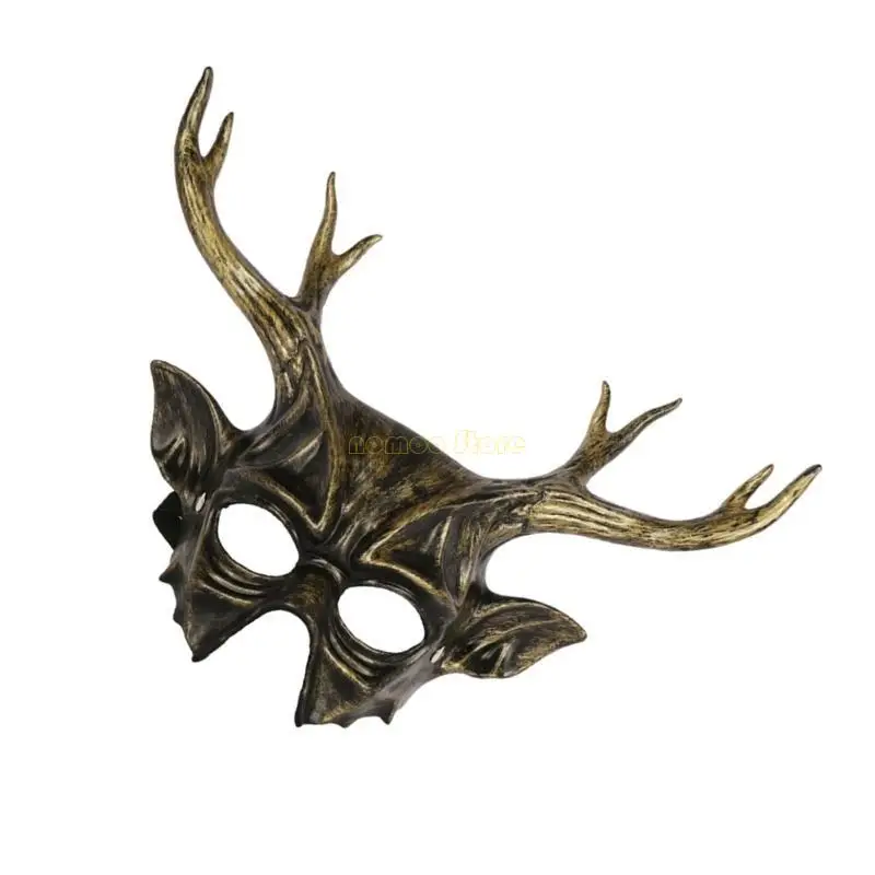 31BF الحيوان قناع هالوين تأثيري قناع حفلة تنكرية قناع ماردي غرا قناع الرنة القرن قناع للكرنفالات