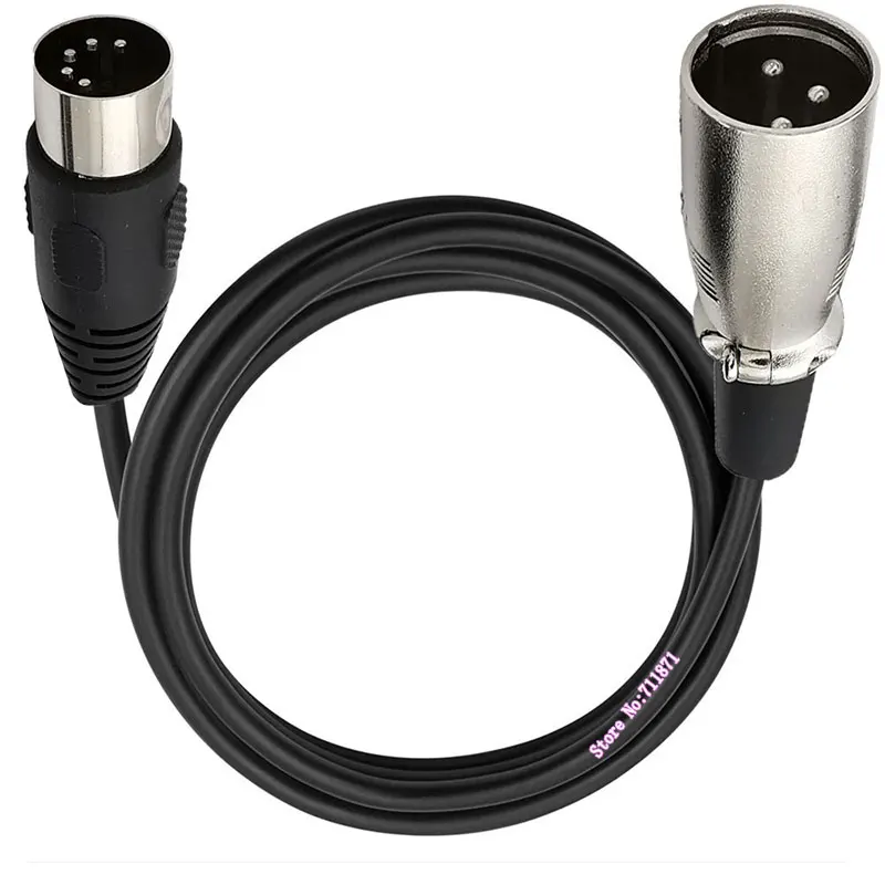 5Pin DIN Male 3Pin XLR CANNON Male Female Audio Cable LIne 5 needle 5P MIDI to 3P XLR Female Male Audio Cord Wire 5P DiN 3P XLR